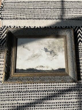 Petal Lane flying witch framed picture